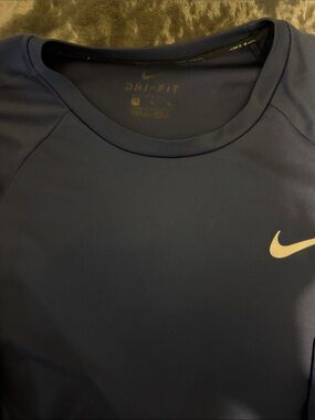 Nike Navy and Gold Athletic Tee